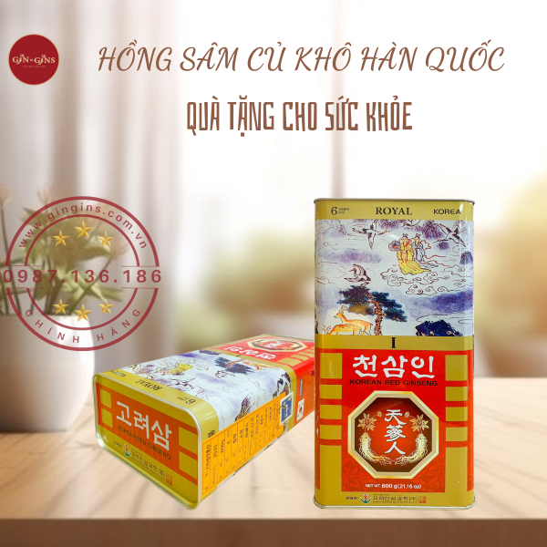 Hong sam cu kho 150g GinGins 1