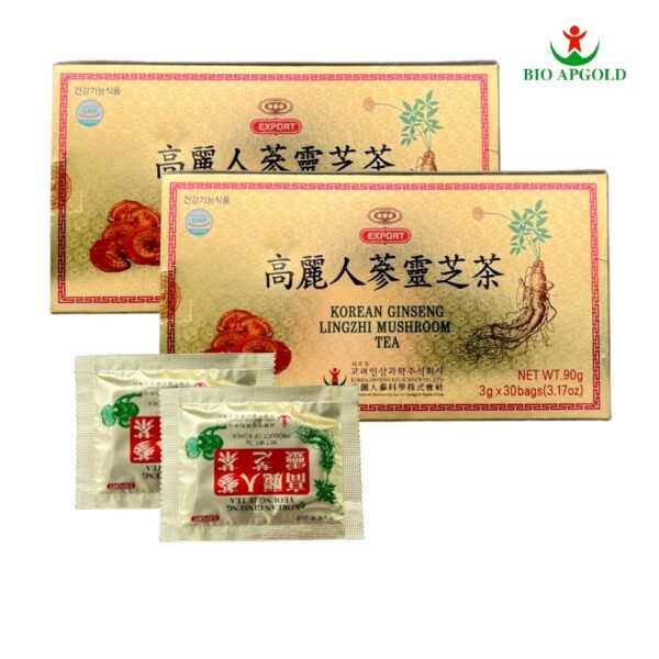 Trà Sâm Linh Chi Hàn Quốc Hộp 30 Gói Bio Apgold