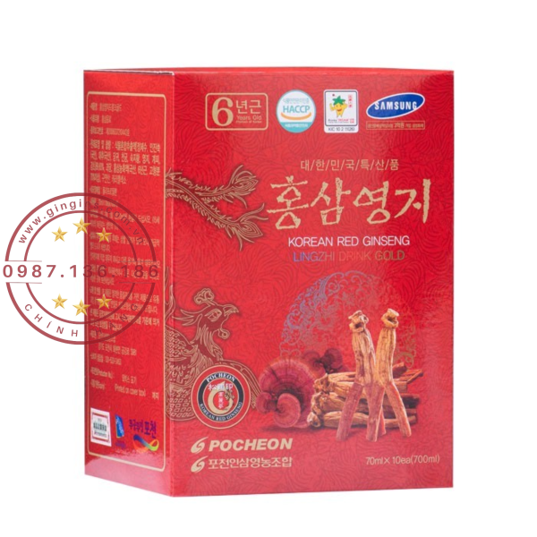 Nuoc sam linh chi pocheon 30 goi GinGins1