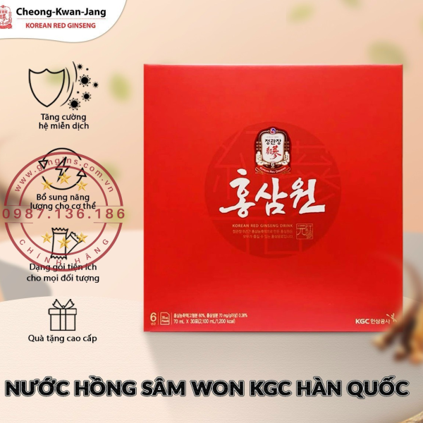 Nuoc uong hong sam Won KGC GinGins