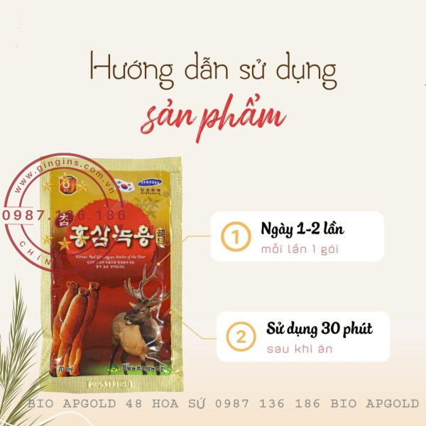 Nuoc uong hong sam nhung huou GinGins