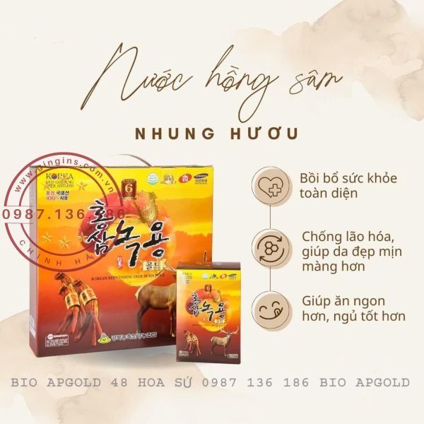 Nuoc uong hong sam nhung huou GinGins3