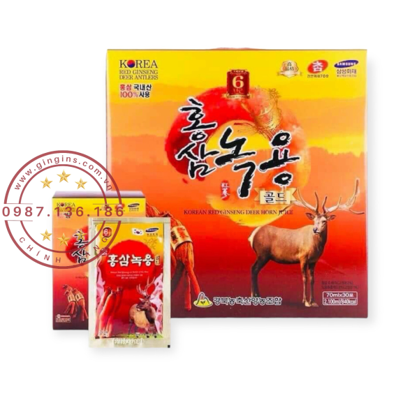 Nuoc uong hong sam nhung huou GinGins4